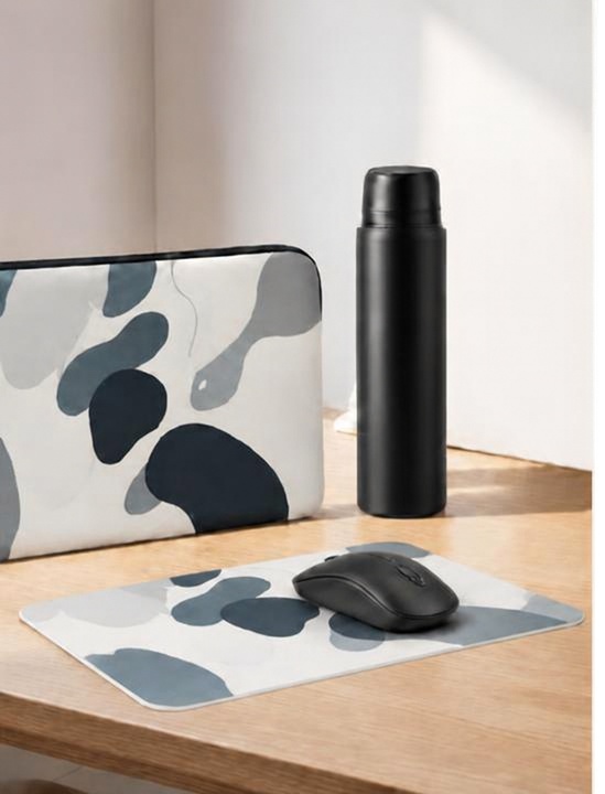 Funda de ordenador, mouse pad full print y botella térmica