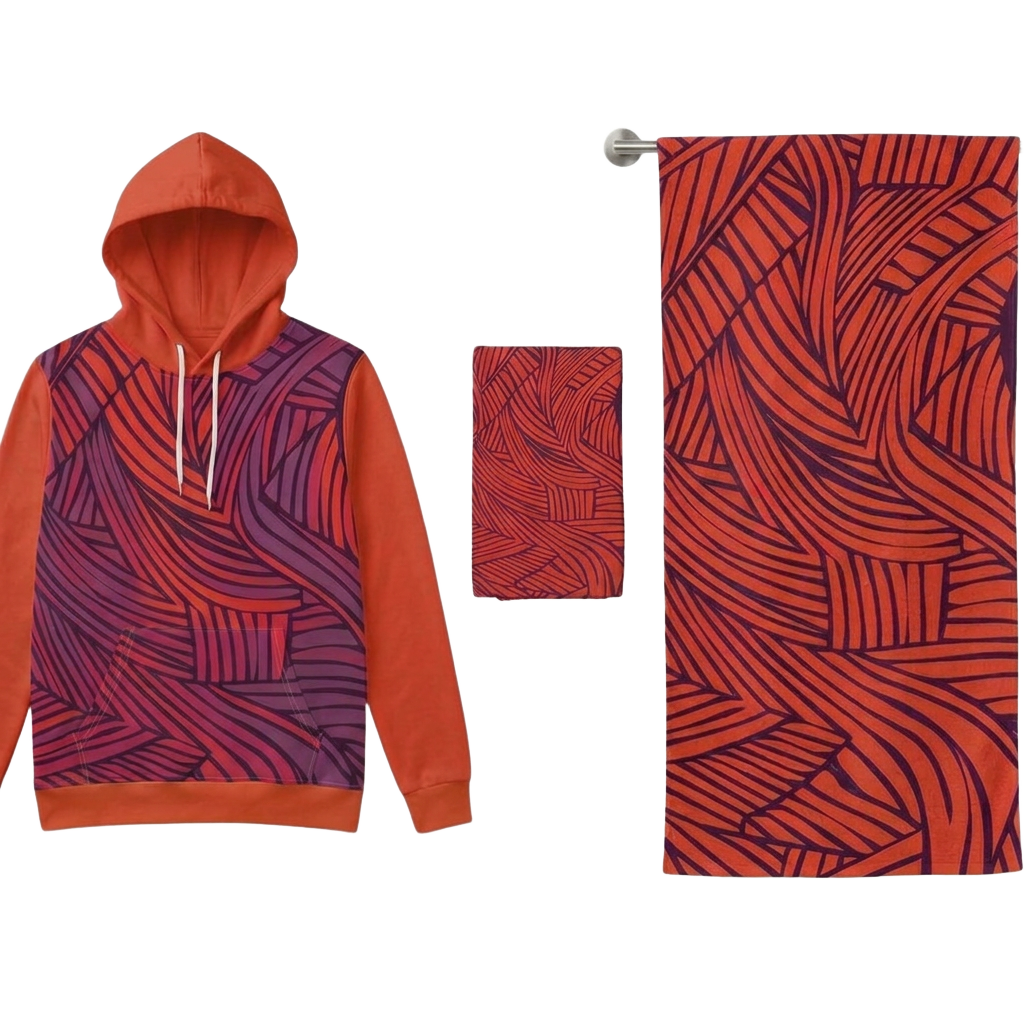 Sudadera, neceser y toalla sublimados